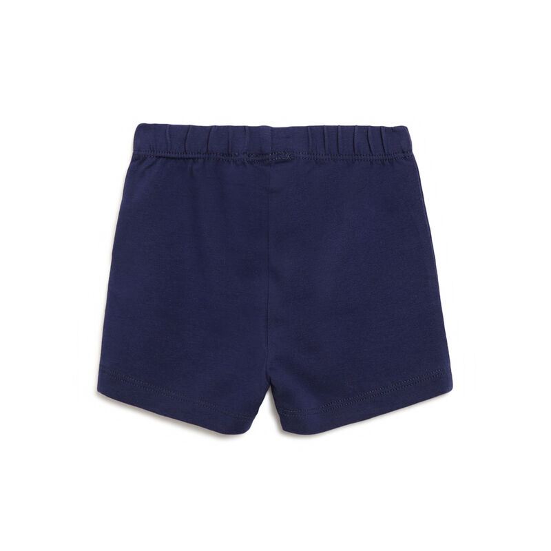 Boys Medium Blue Printed 2 Pc Set Polo with Short Trouser image number null
